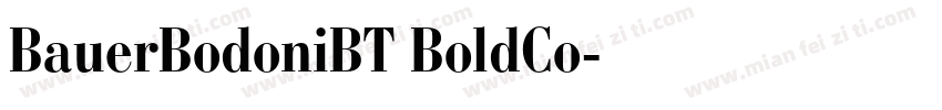 BauerBodoniBT BoldCo字体转换